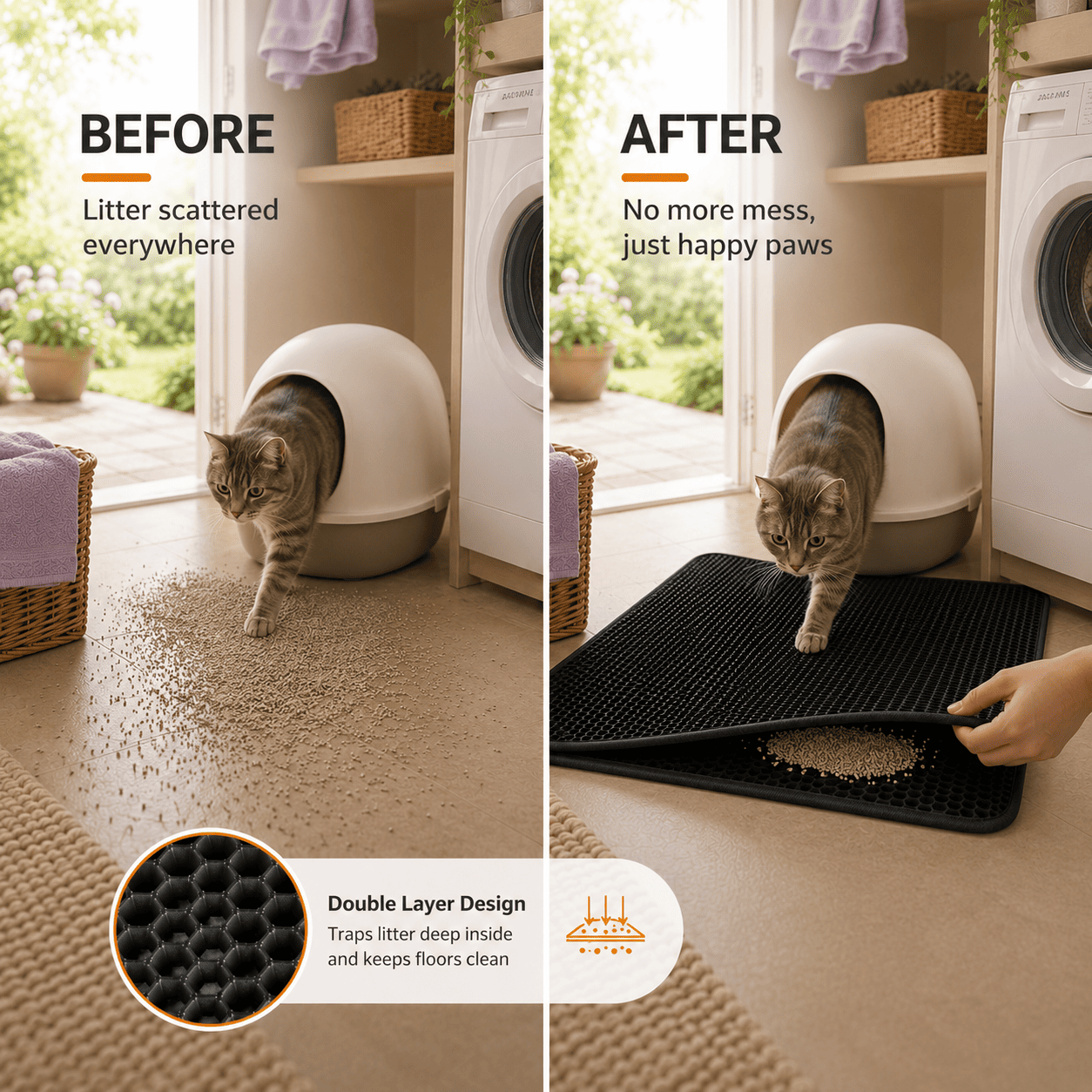 KittaTrap™ Cat Litter Trapping Mat