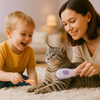 Brosse à vapeur pour chat